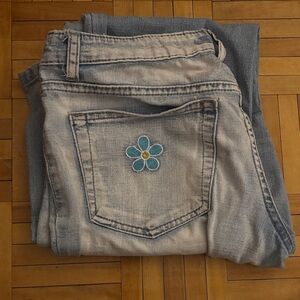 Stylish Blue Embroidered Women's Jeans